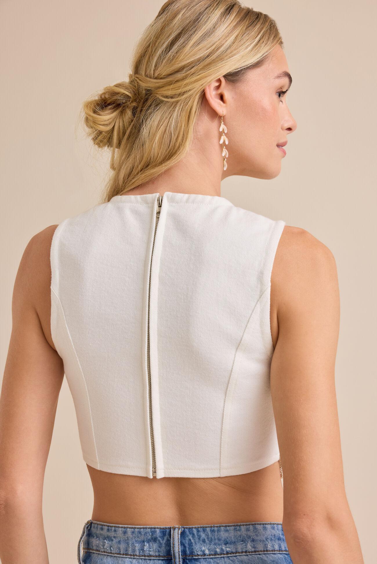 Baylee Rhinestone Fringe Top Product Image