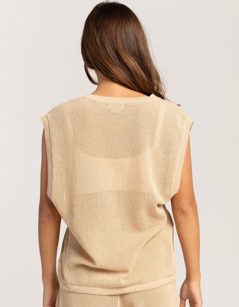 BRIXTON Aruba Womens V-Neck Top - CAFE Product Image