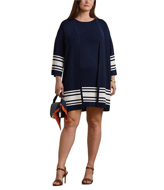 Lauren Ralph Lauren Plus Size Two-Tone Cardigan Product Image