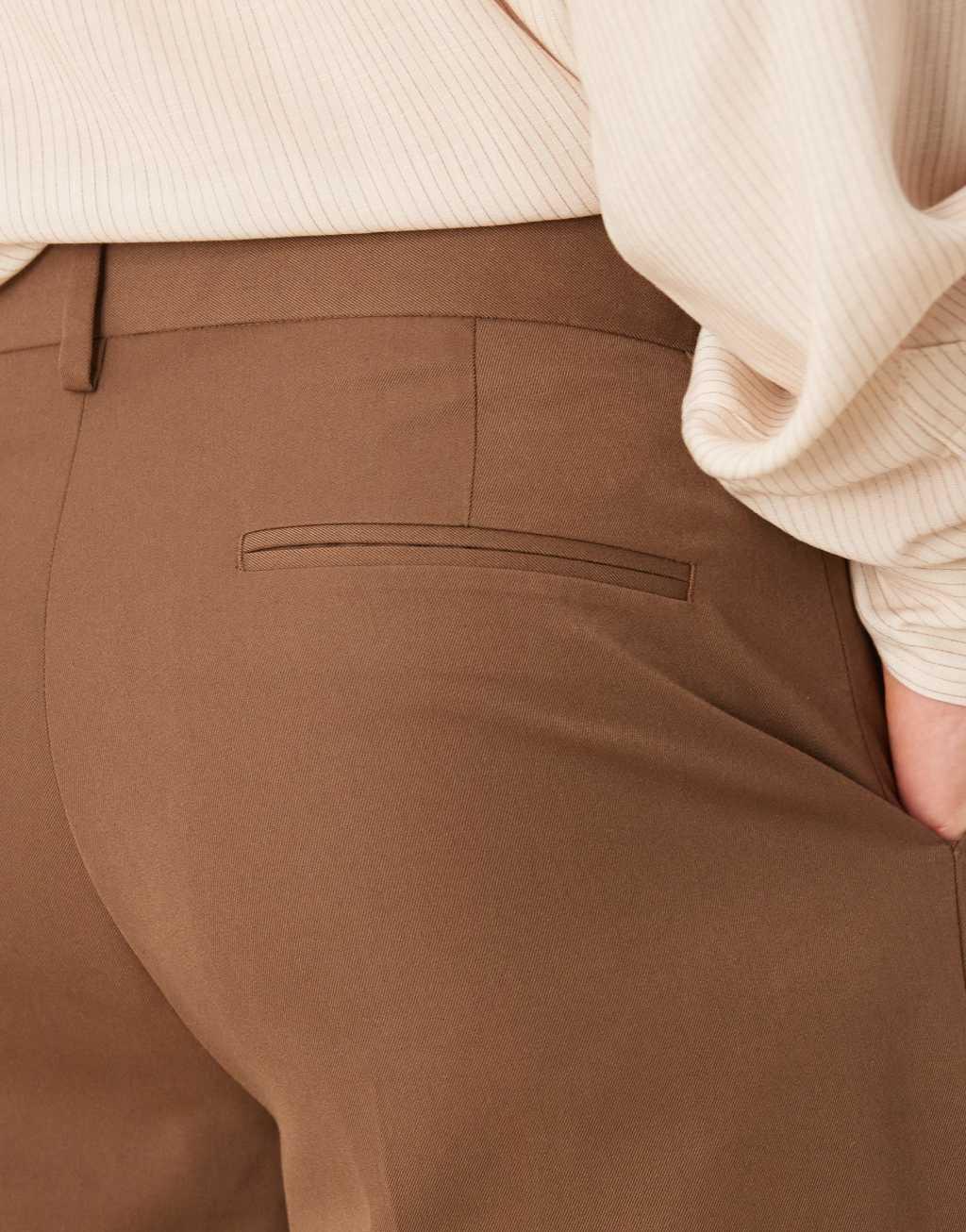 ASOS DESIGN smart straight leg pants in brown Product Image