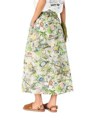 Printed Maxi Skirt with Shorts Product Image