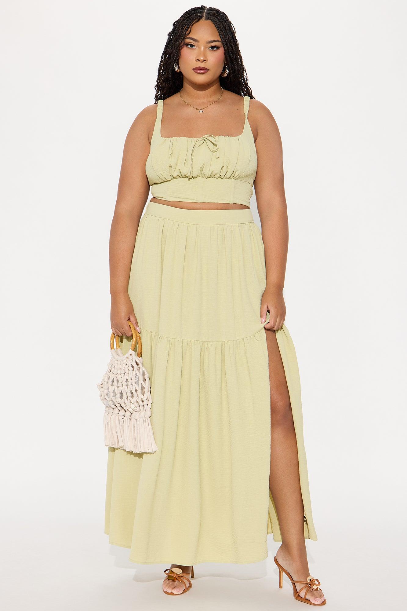 Country Belle Maxi Skirt Set - Sage Product Image