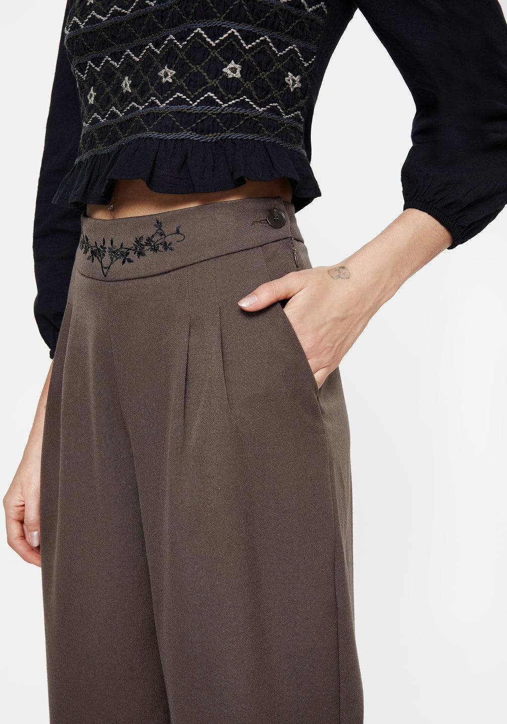 Woodruff Embroidered Balloon Leg Trouser Product Image