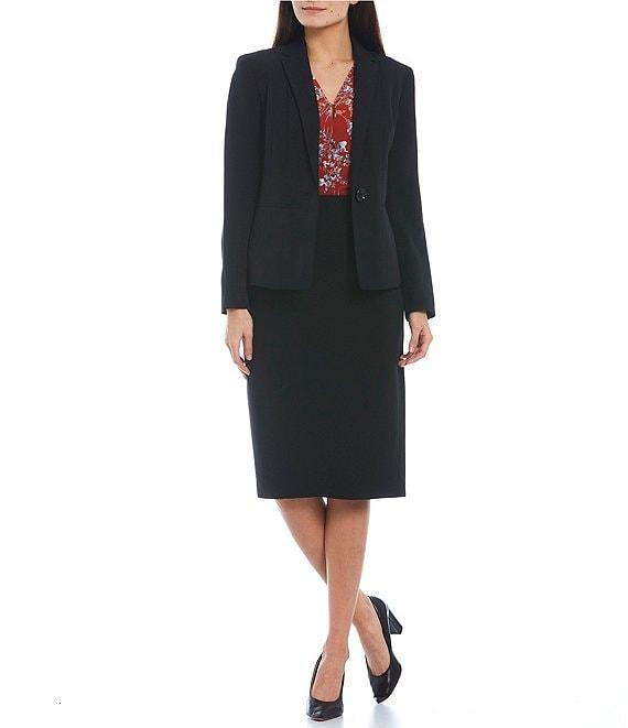 Kasper Stretch Crepe Skimmer Skirt Product Image