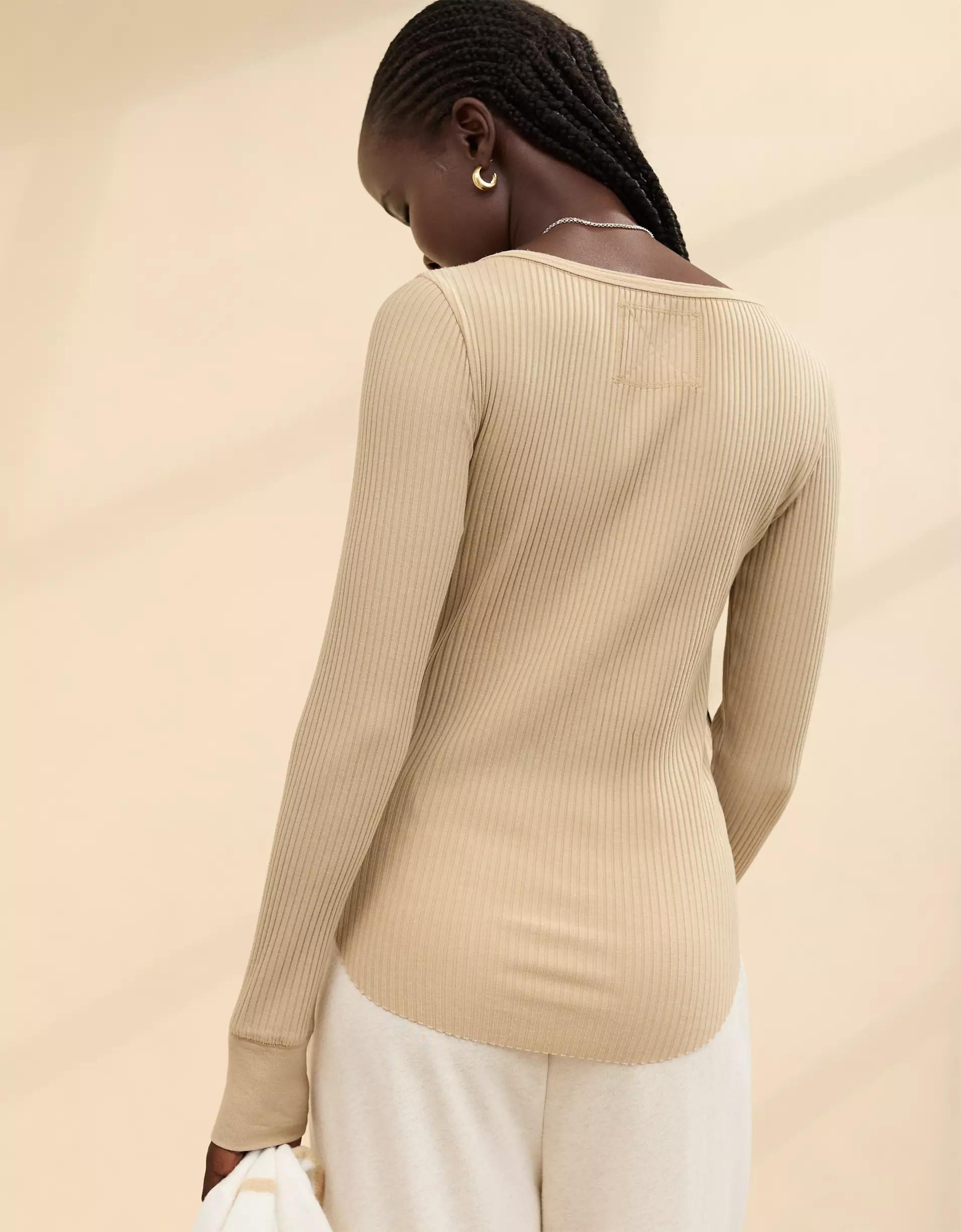 Aerie Essential Henley Layering T-Shirt Product Image