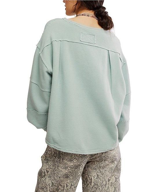 Free People We The Free Total Eclipse Rib Knit Crew Neck Long Sleeve Top Product Image