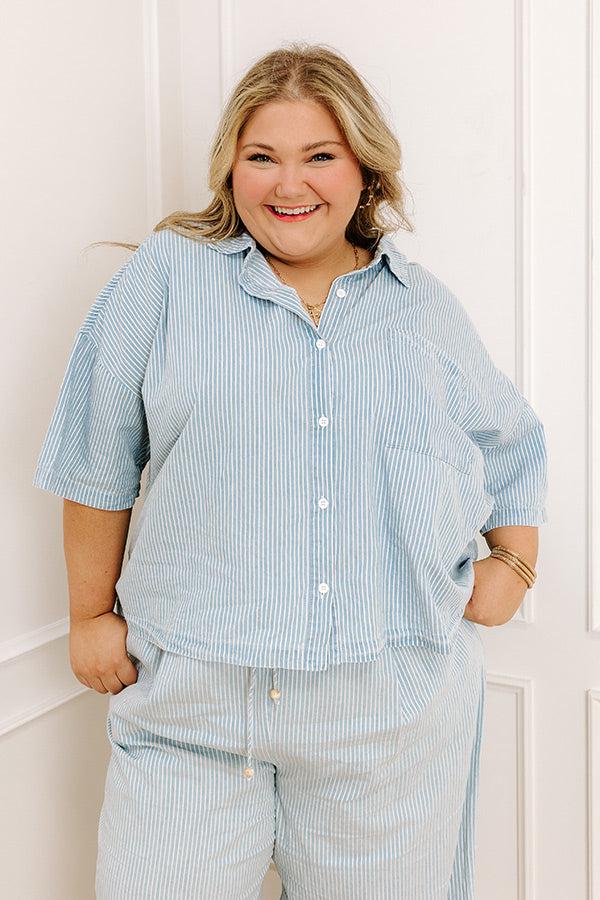 Coastal Dreams Chambray Button Up Curves Product Image