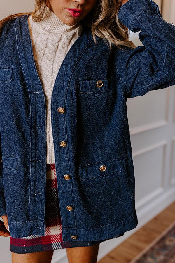 Downtown Chic Denim Jacket Product Image