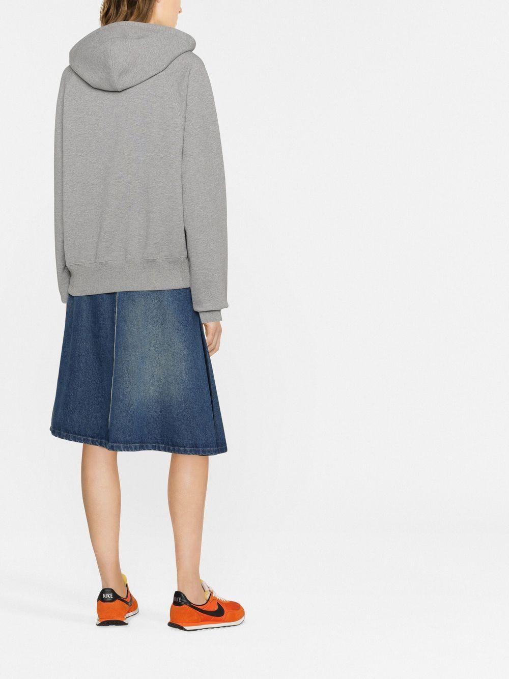 logo-print organic cotton hoodie Product Image