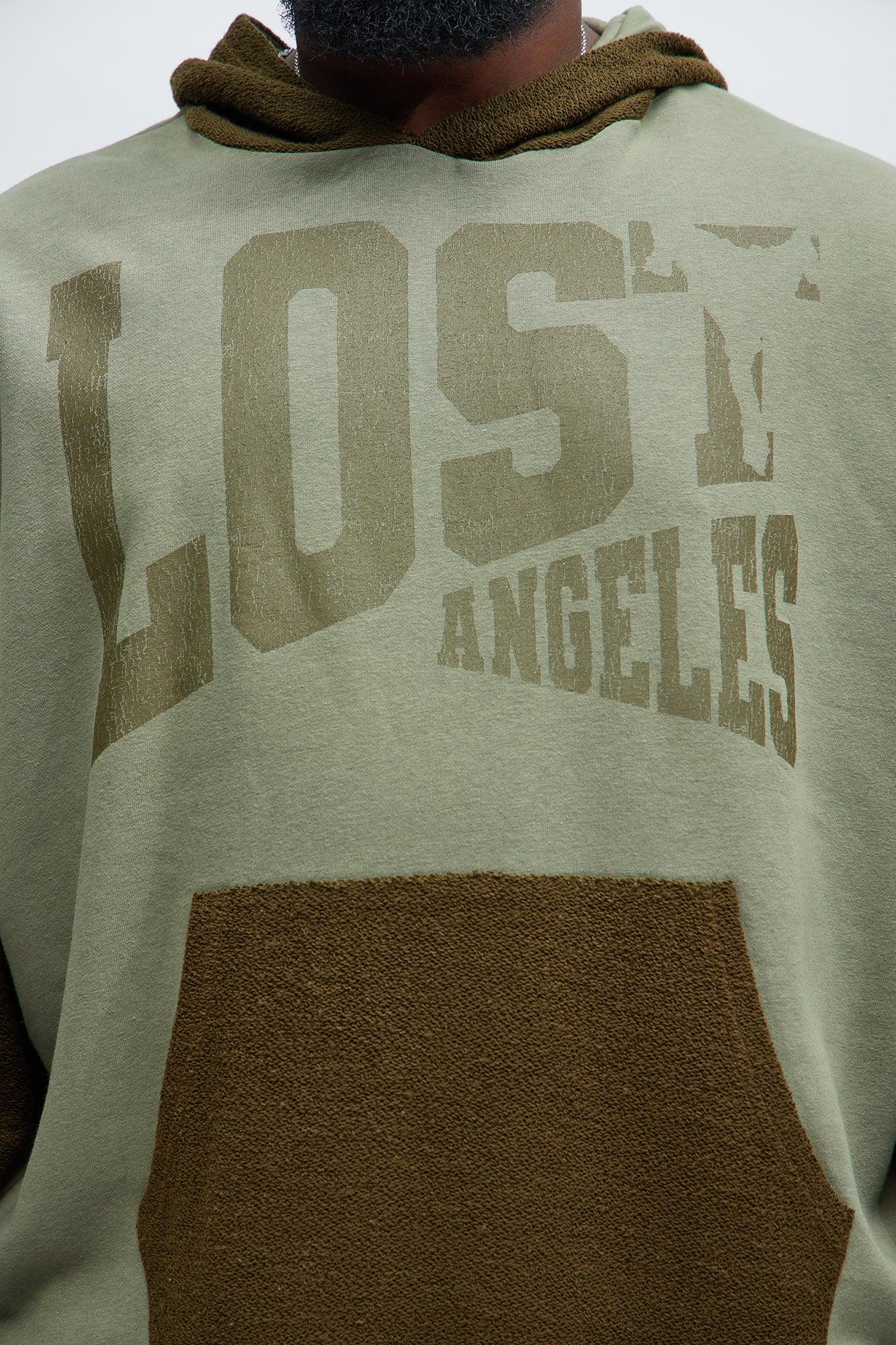 Lost Angeles Oversized Hoodie - Green/combo Product Image