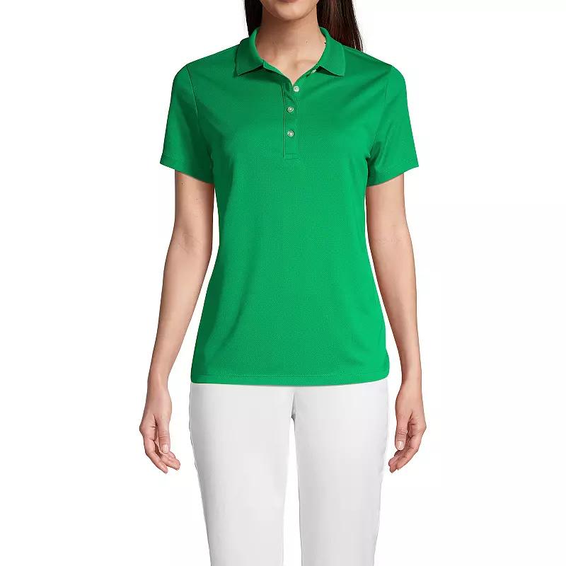Women's Lands' End Short Sleeve Solid Active Polo Shirt,  Product Image