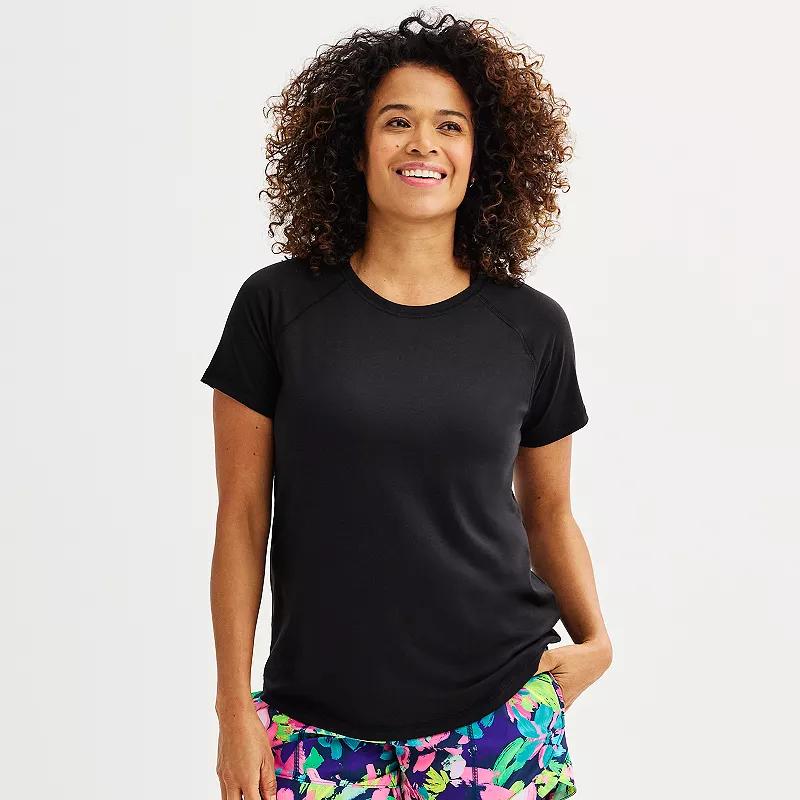 Women's Tek Gear® Core Raglan Tee, Size: Large, Mineral Black Product Image