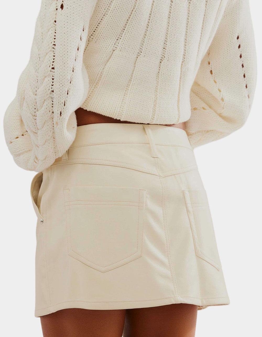 FREE PEOPLE Wynne Womens Vegan Skirt - BONE Product Image