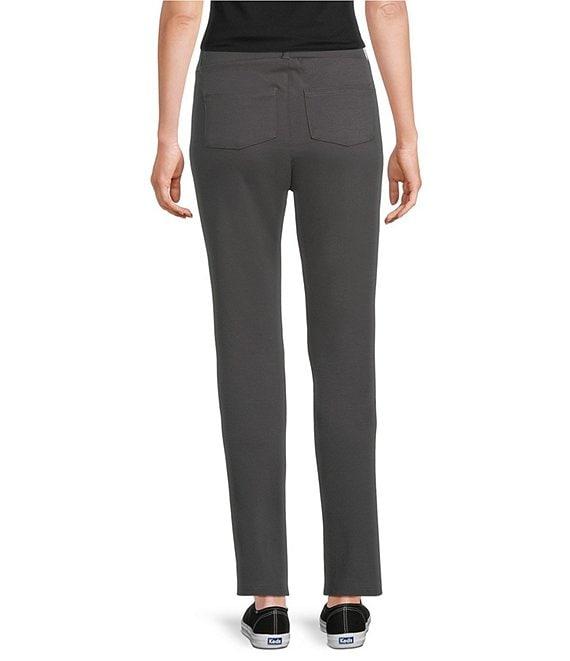 Intro Stella Double Knit Slim Straight Leg Pull-On Pants Product Image