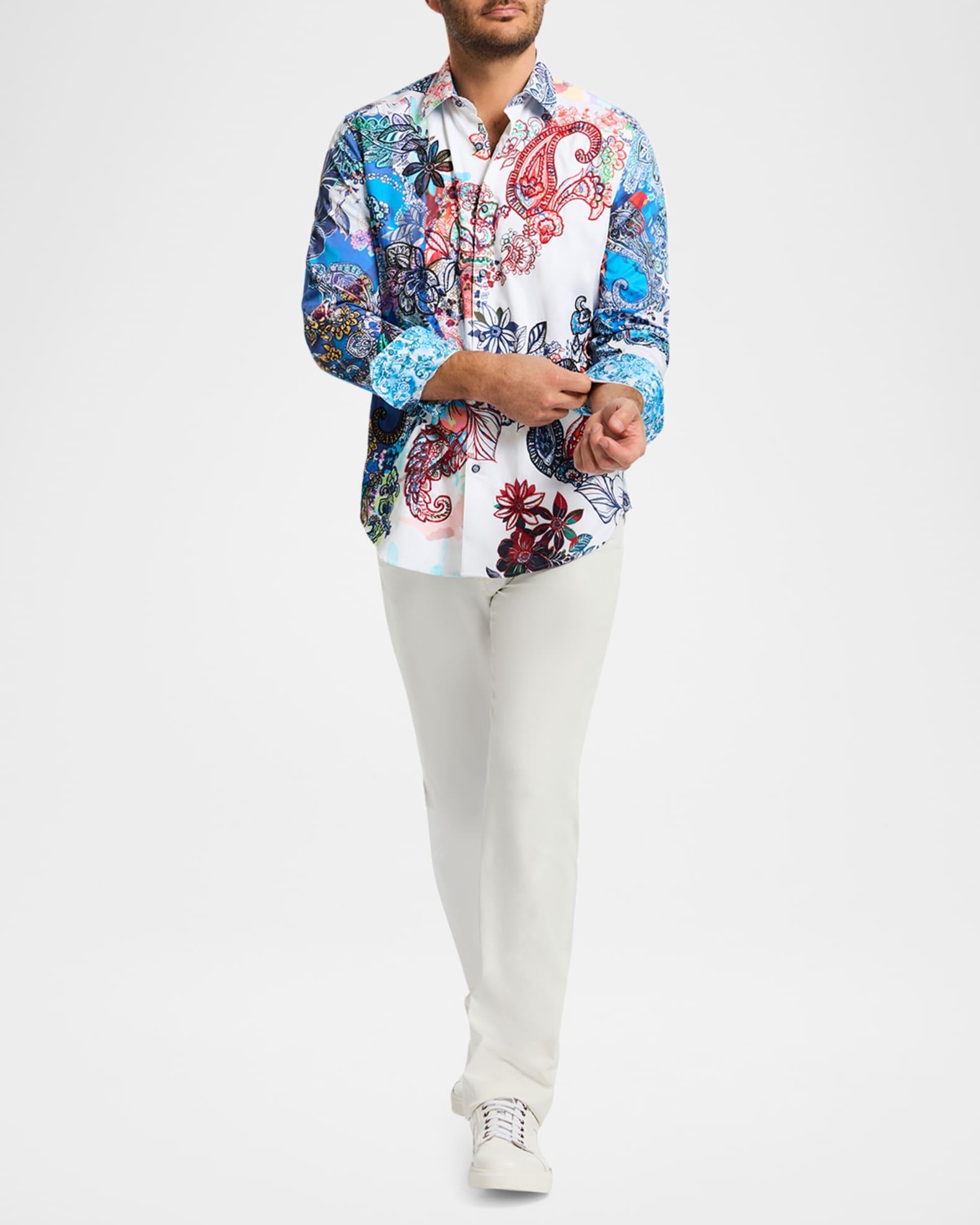Men's Branca Cotton Paisley Sport Shirt Product Image