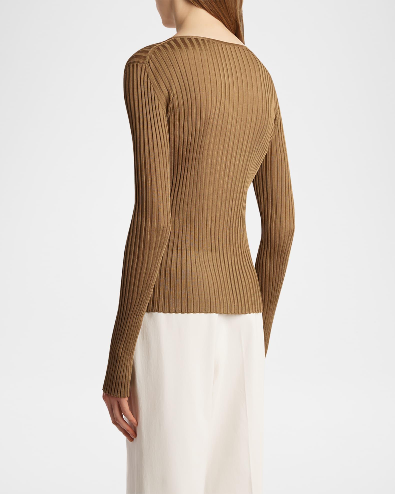 Tia Long-Sleeve Rib Top Product Image