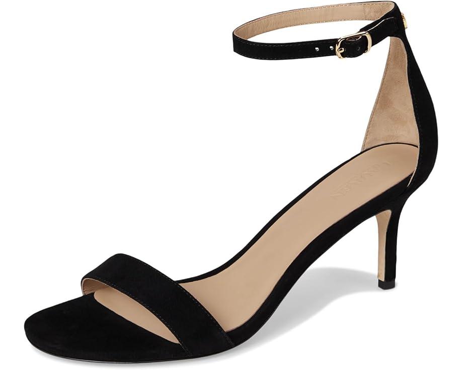 Allie Mid-Heel Velvet Sandals Product Image