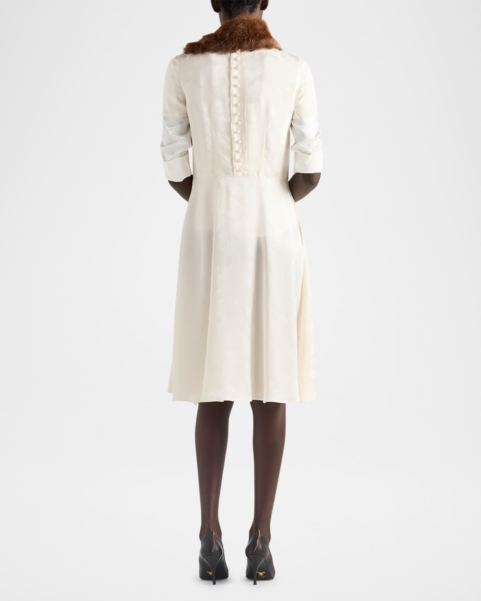 Floral Jacquard Asymmetric Dress Product Image