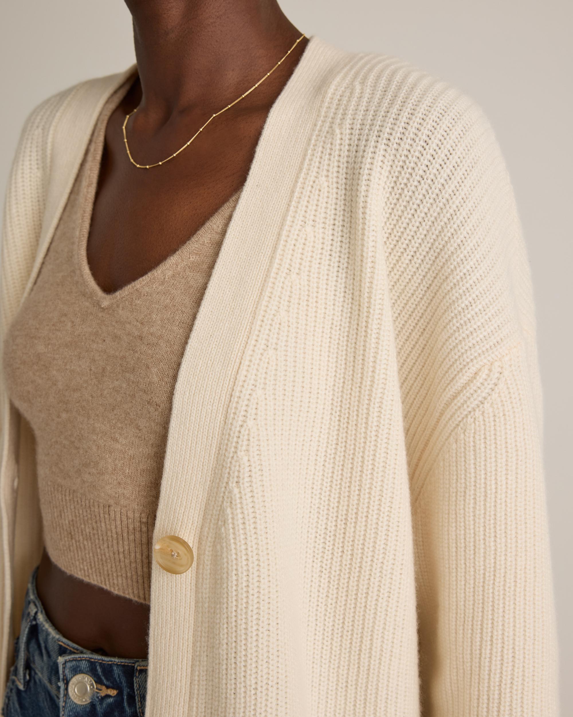 Quince | Women's Mongolian Cashmere Oversized Boyfriend Cardigan Sweater Product Image