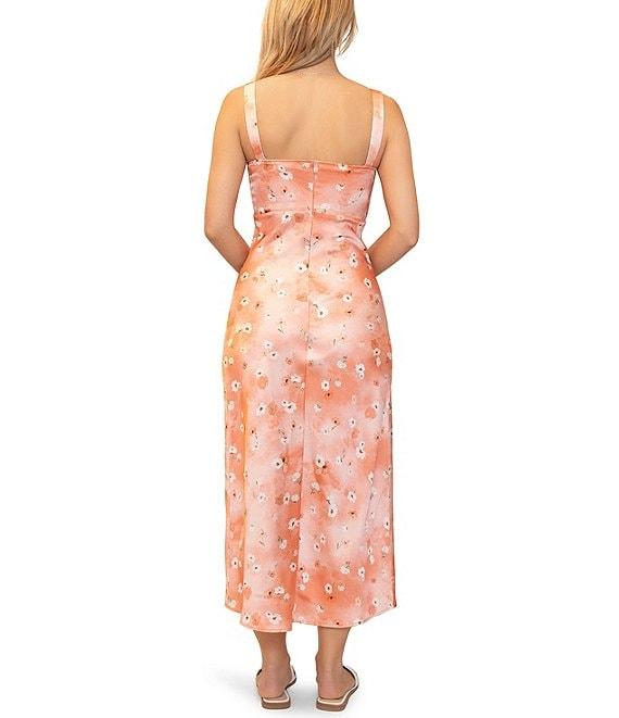 Stevie By Steve Madden Floral Print V-Neck Cami Midi Dress Product Image