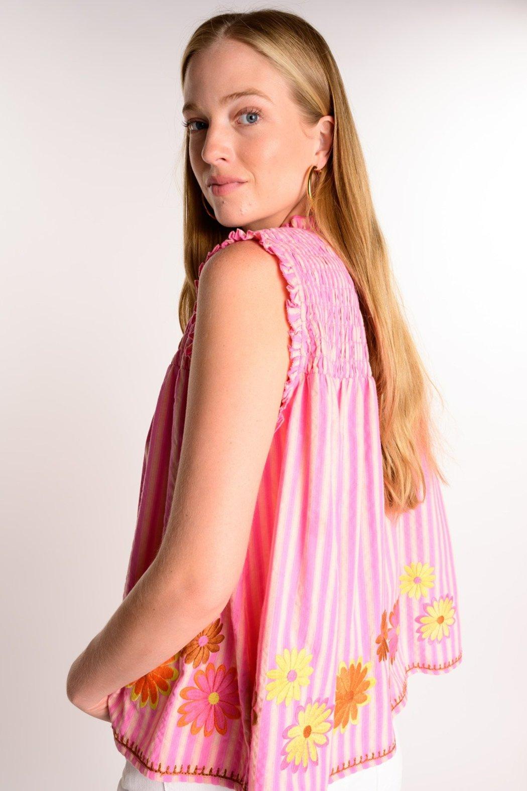 Candy Striped Daisy Top Product Image