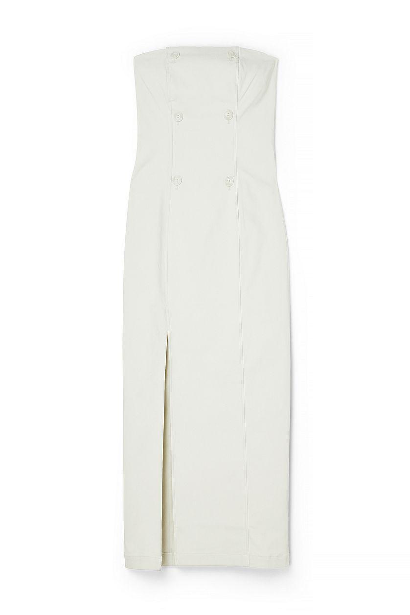 Double Breasted Bandeau Midi Dress Product Image