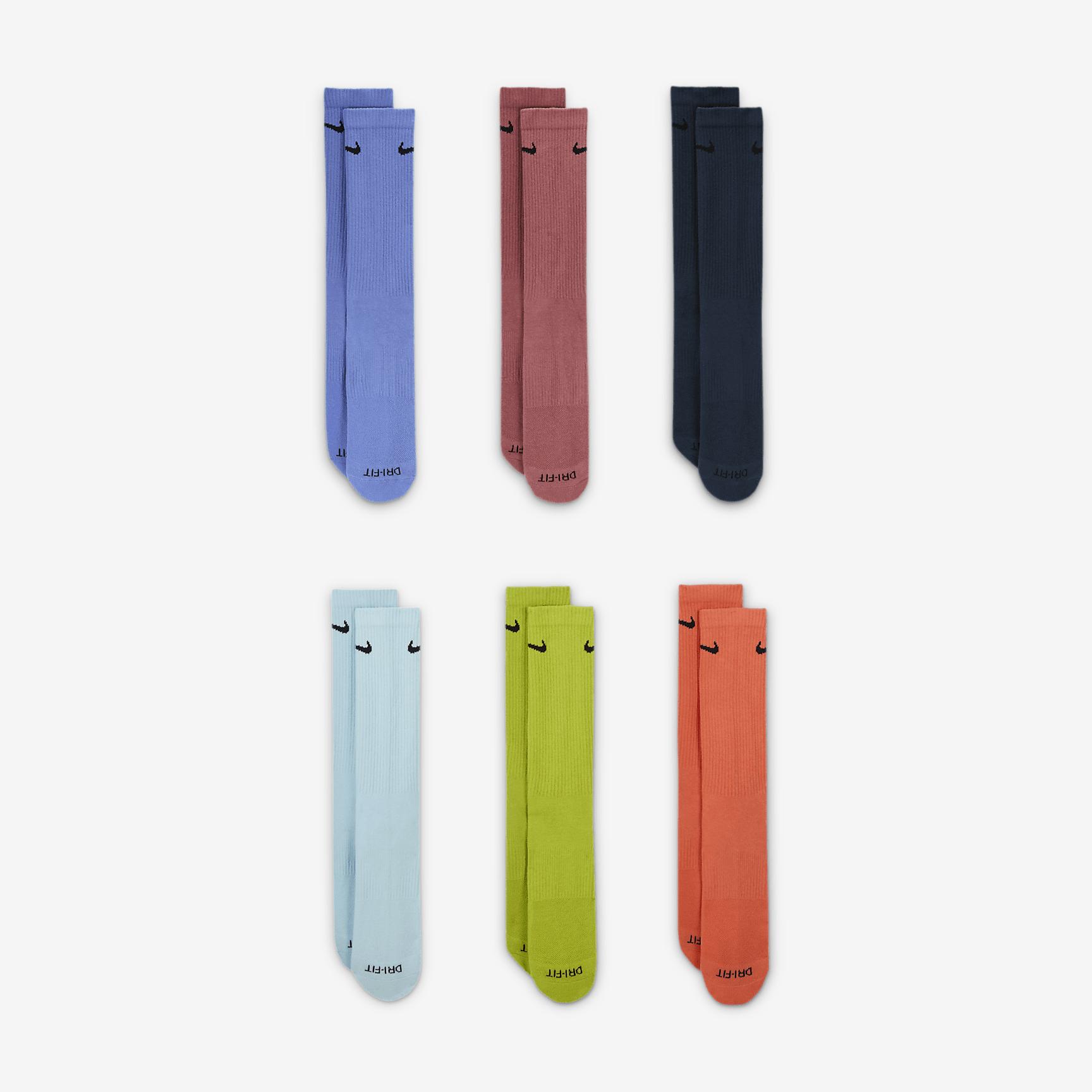 Nike Men's Everyday Plus Cushioned Training Crew Socks (6 Pairs) Product Image