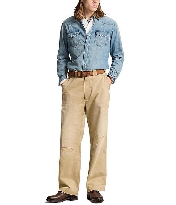 Polo Ralph Lauren Classic-Fit Long-Sleeve Western Shirt Product Image