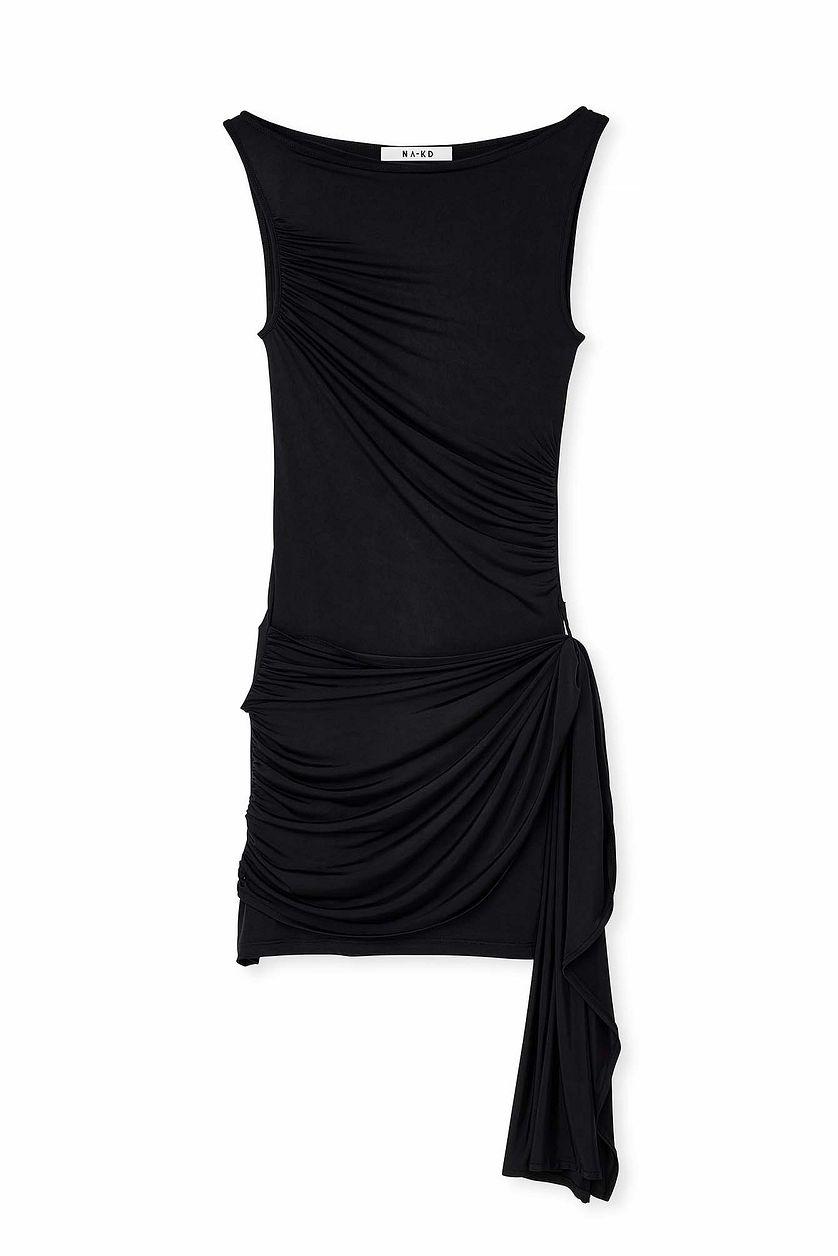 Draped Detail Sleeveless Mini Dress Product Image