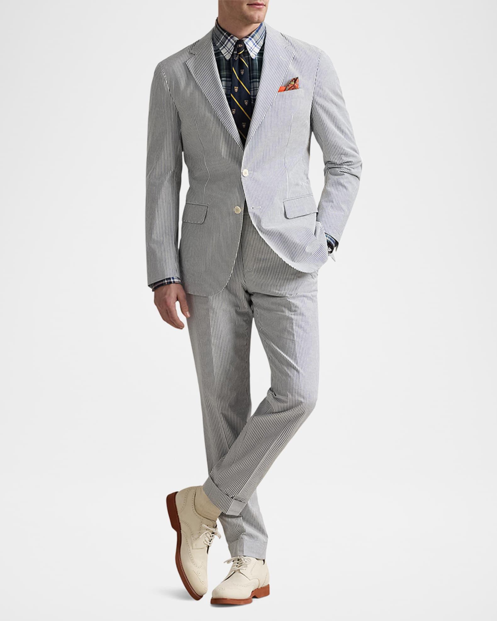 Men's Stripe Seersucker Suit Trousers Product Image