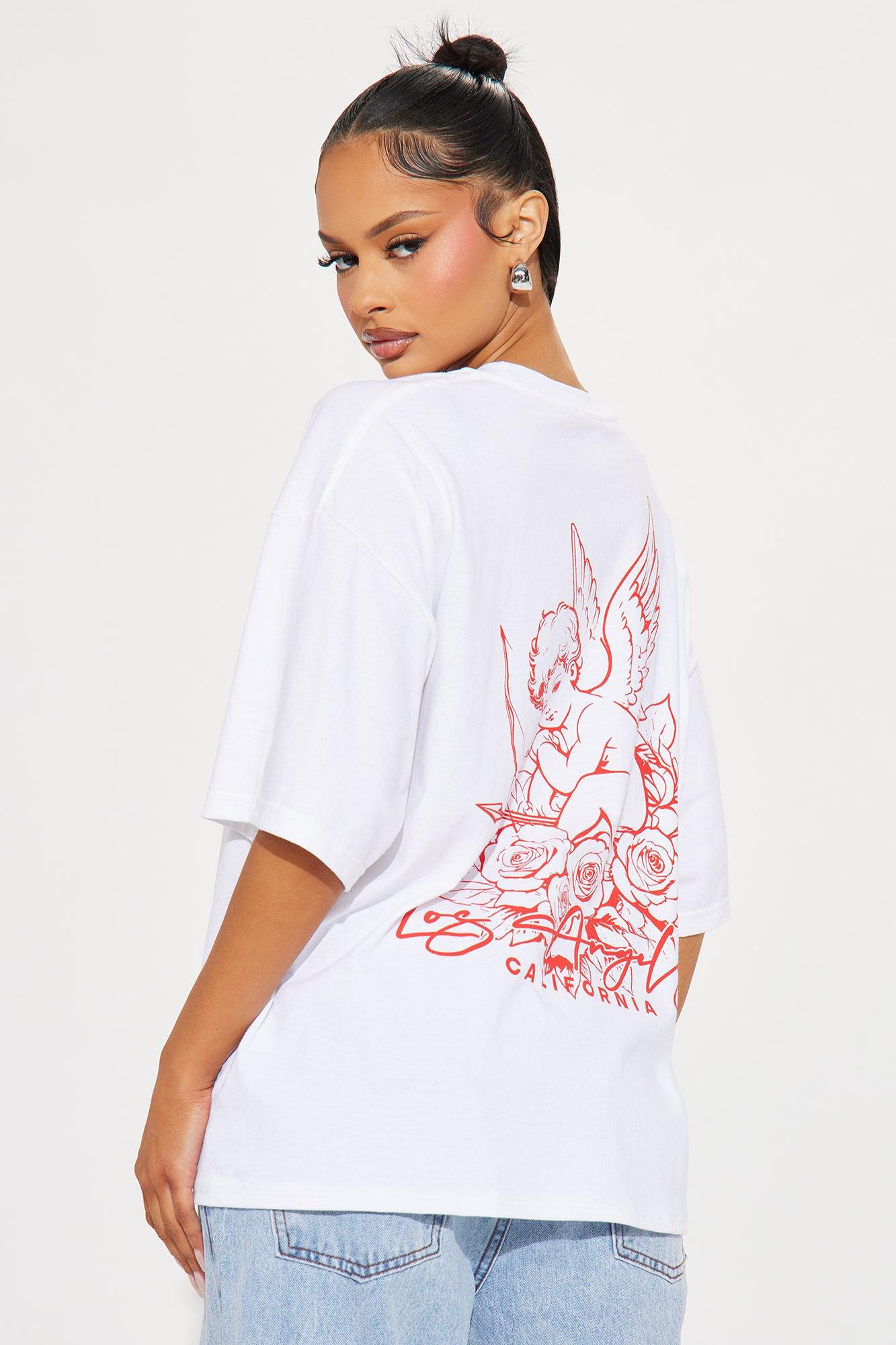 Heaven Sent LA Oversized Tee - White Product Image