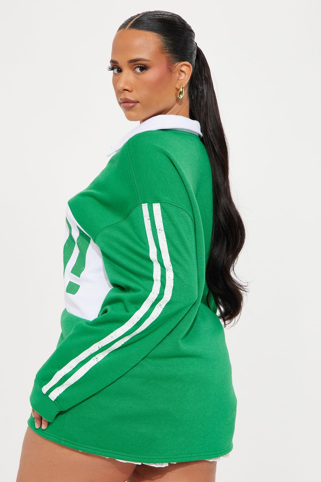 Cia Bella Pull Over Polo Top - Green/combo Product Image