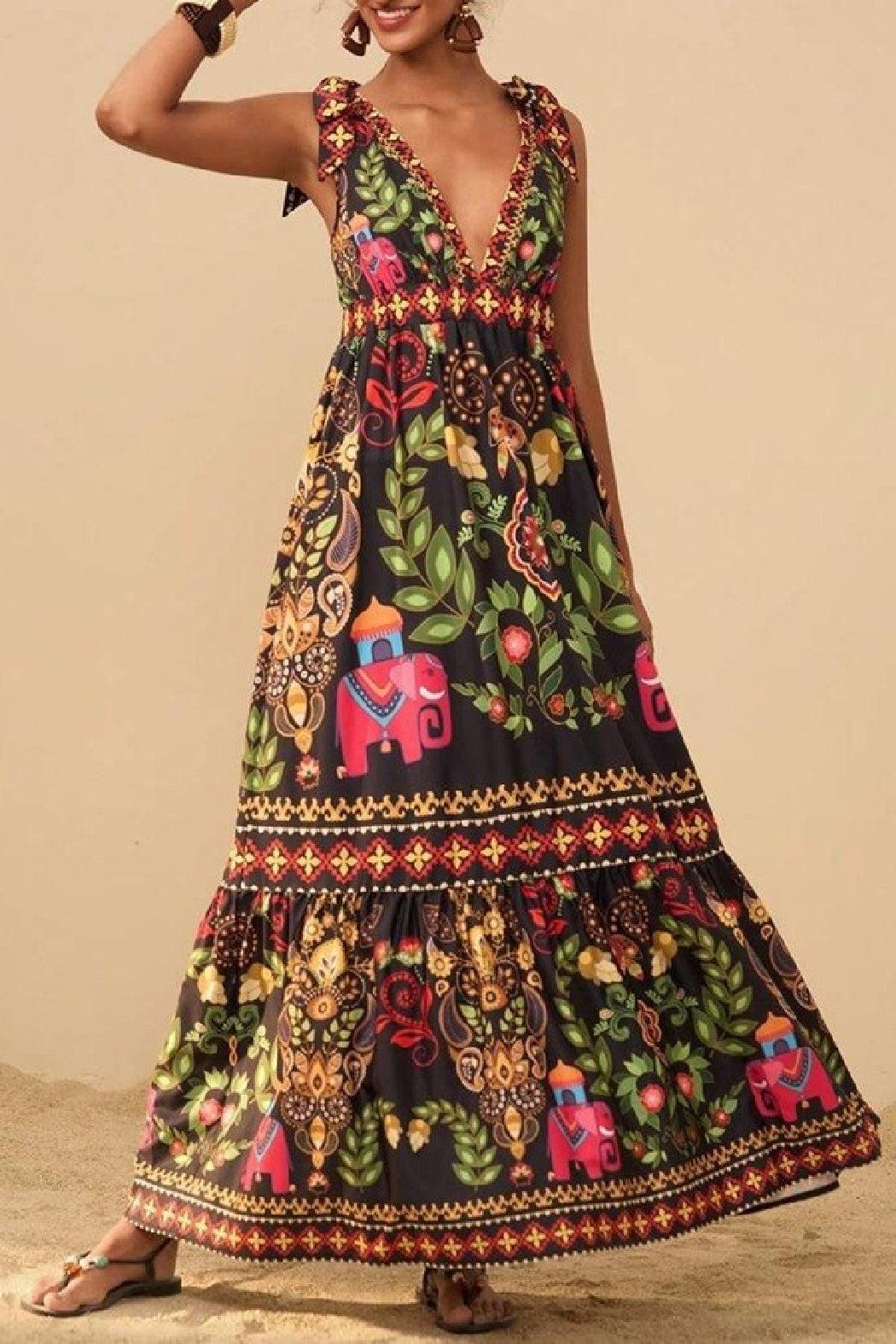 Amirah Black Maxi Dress Product Image