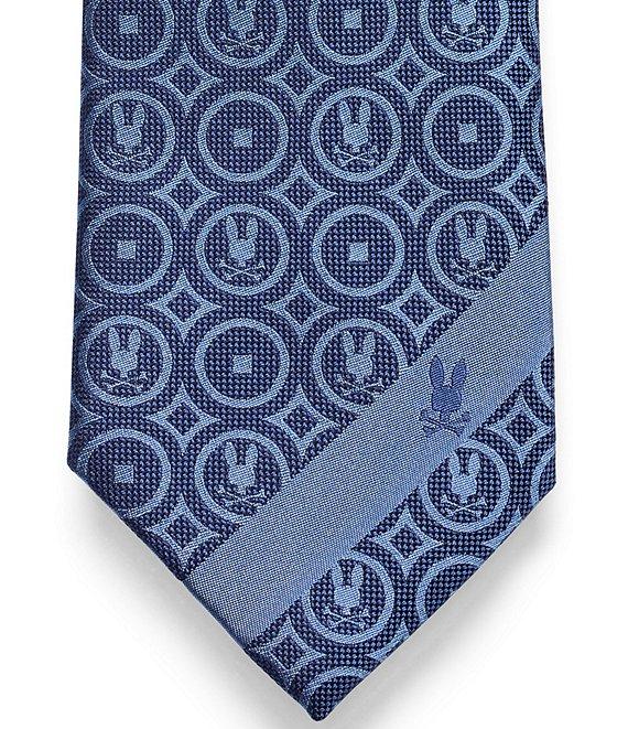 Psycho Bunny Bunny Medallion Print Traditional 3 1/4#double; Silk Tie Product Image