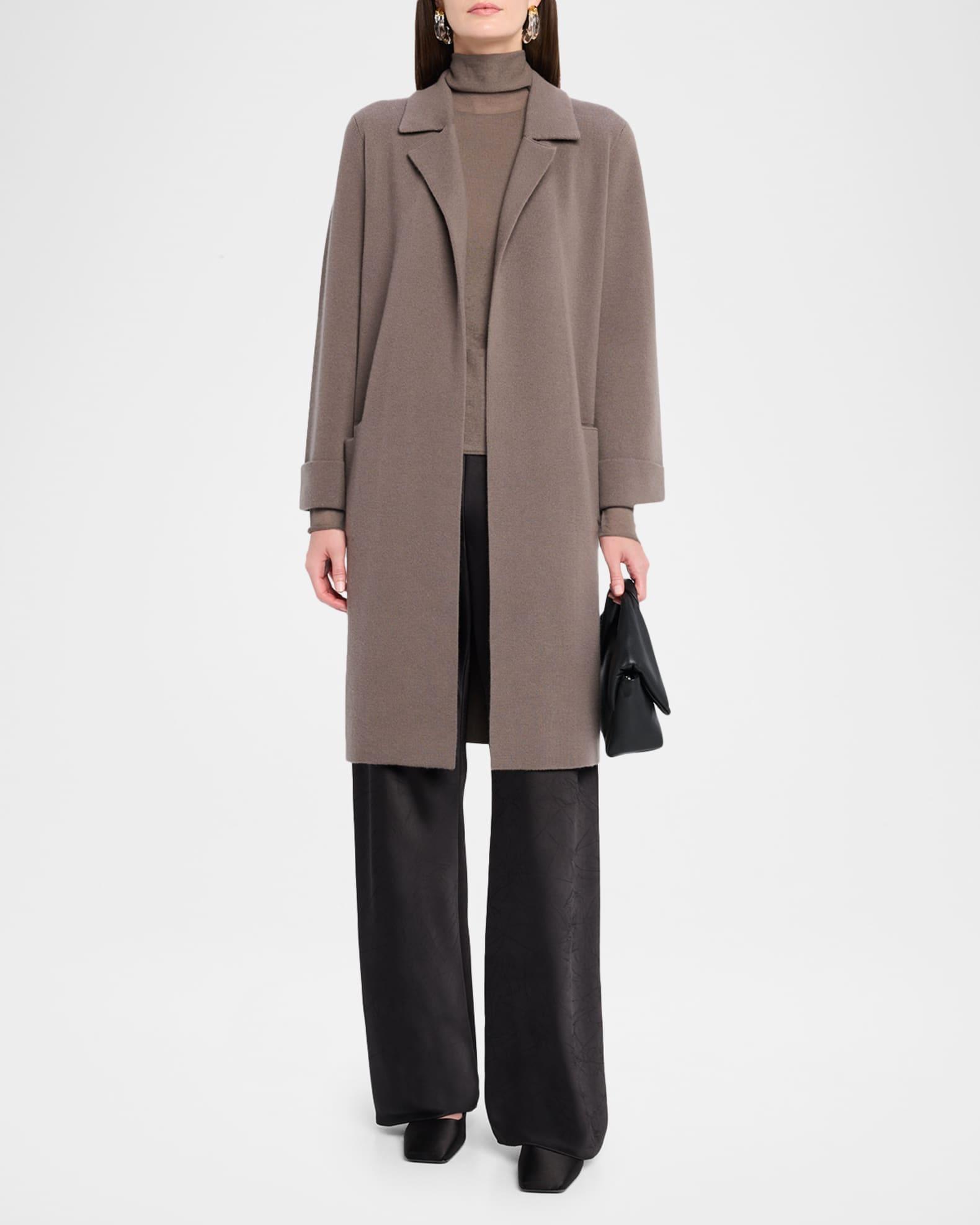 Cashmere Long Open-Front Coat Product Image