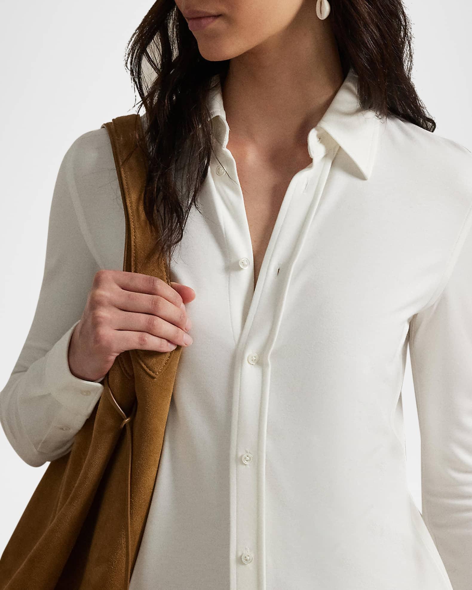 Buttoned Ponte Maxi Shirtdress Product Image