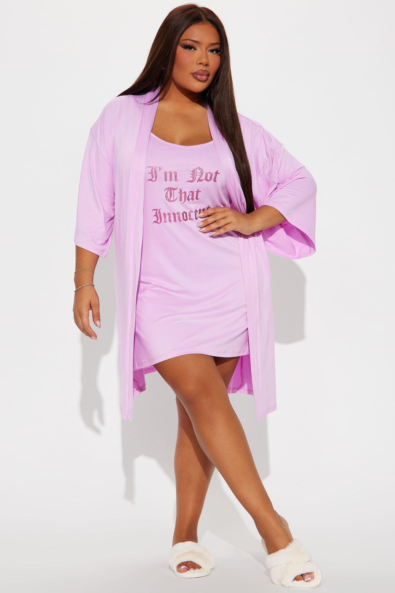 Not That Innocent PJ Robe Set - Pink Product Image