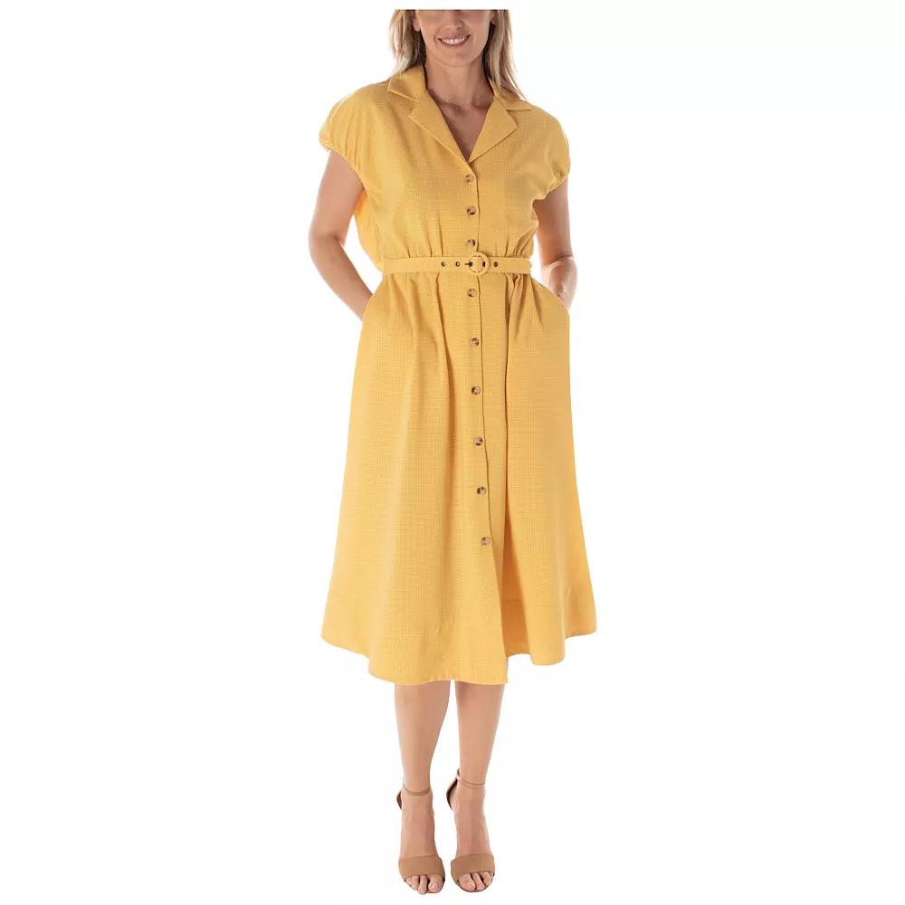 Women's Maison Tara Blouson Back Shirtdress, Size: 16, Sunflower Product Image