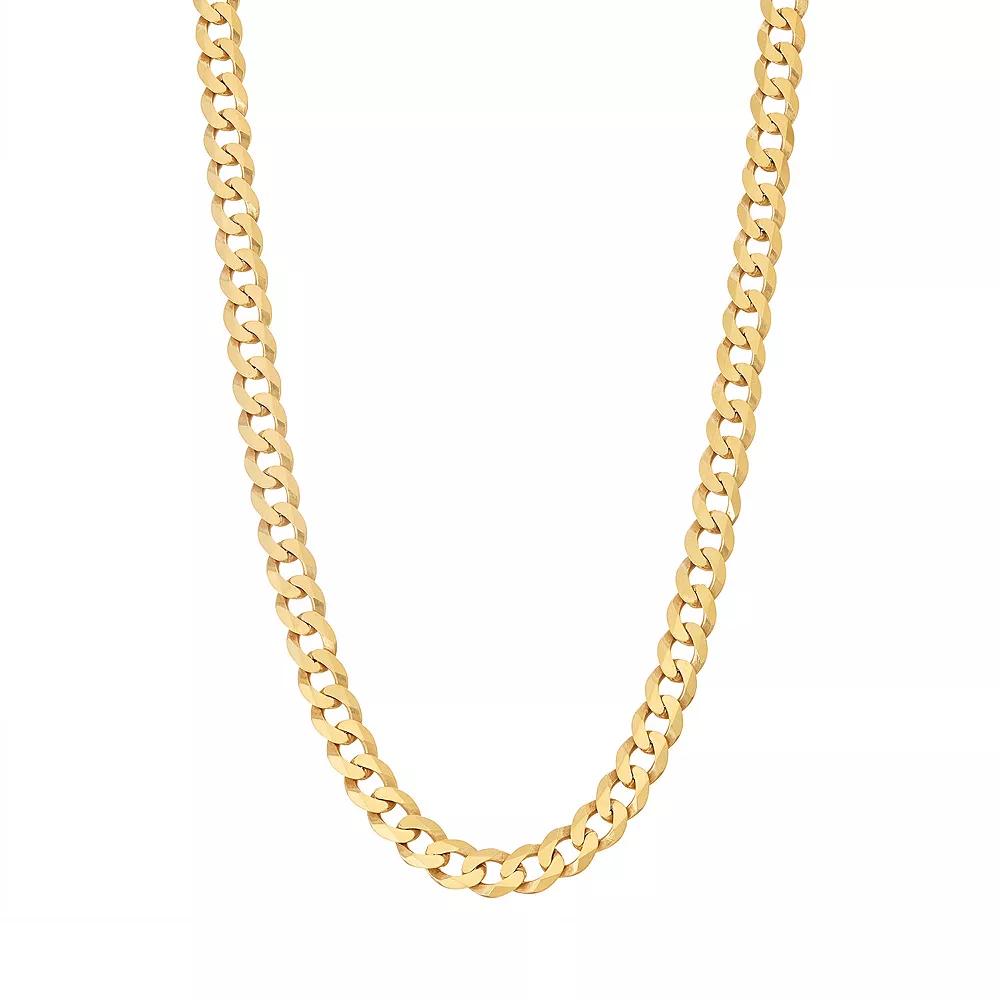 Giorgio di Vicenza Men's Sterling Silver Cuban Curb Chain Necklace, Size: 30", Gold Tone Product Image