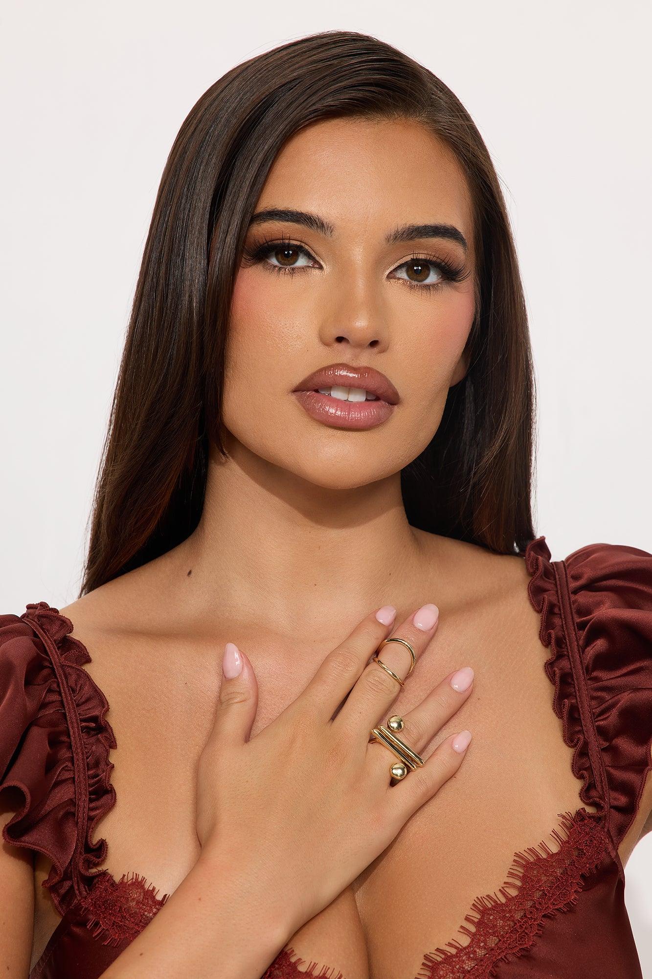 Love And Let Go 4 Piece Ring Set - Gold Female Product Image