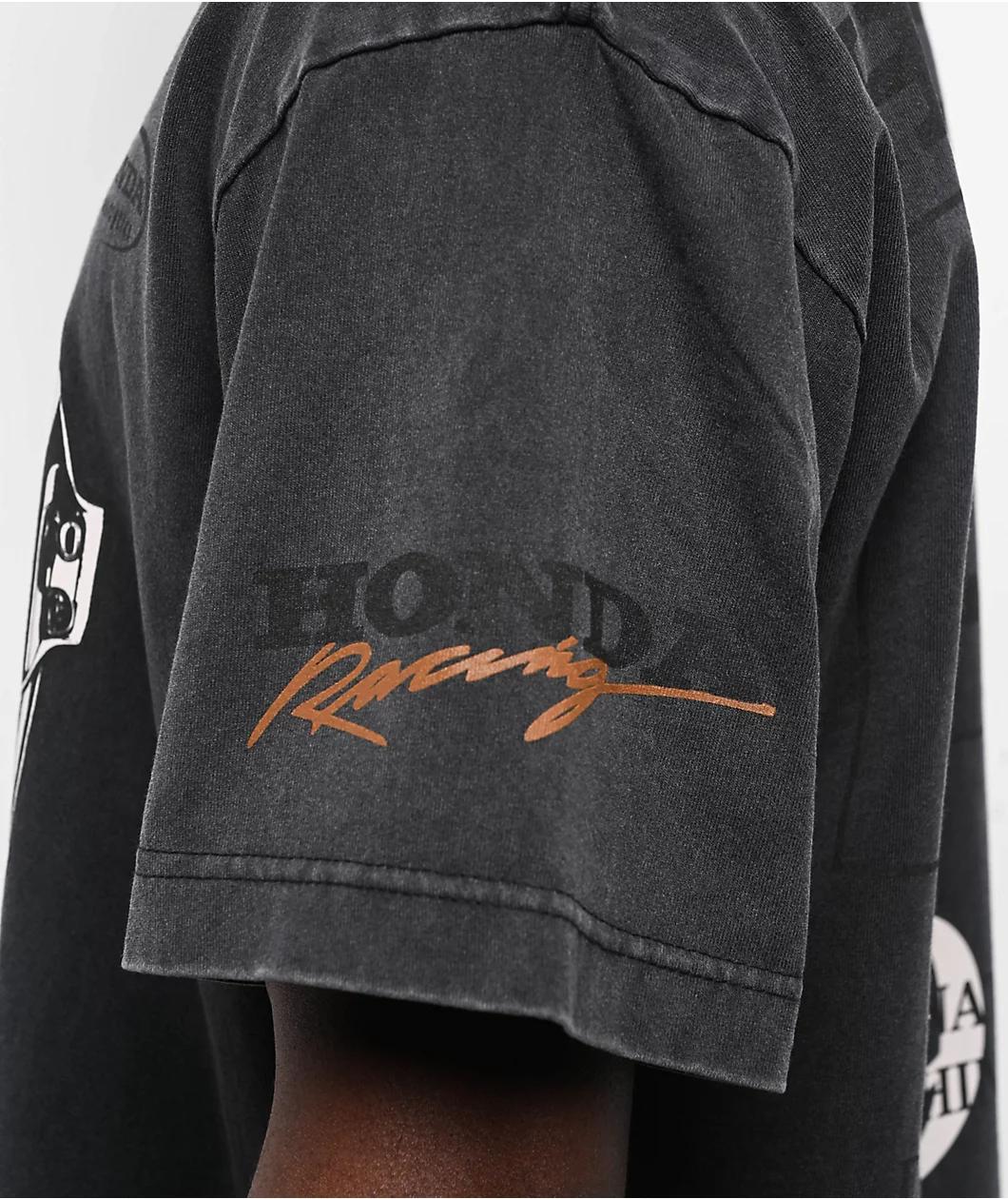 JT Racing x Honda Pump Washed Black T-Shirt Product Image