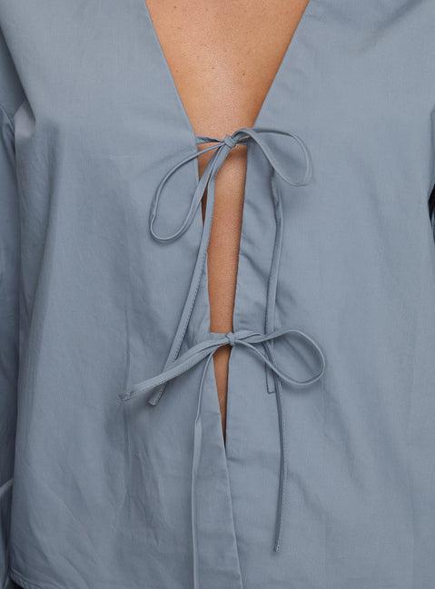 Rinon Long Sleeve Top Steel Product Image