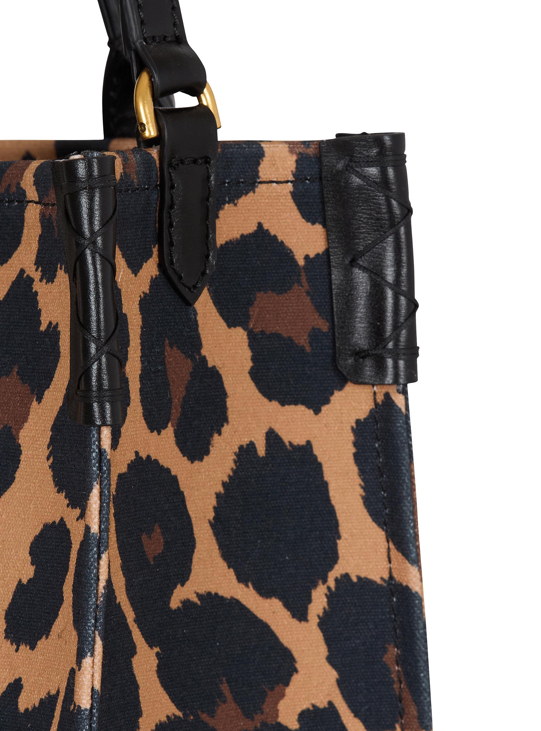 B-Army Small leopard print canvas tote bag Product Image