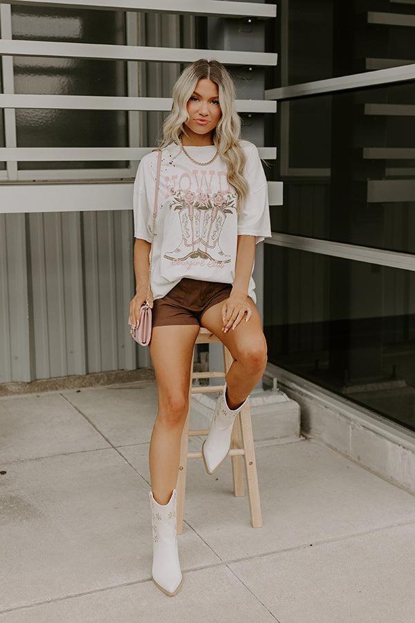 Howdy Cowgirl Club Distressed Oversized Tee Product Image