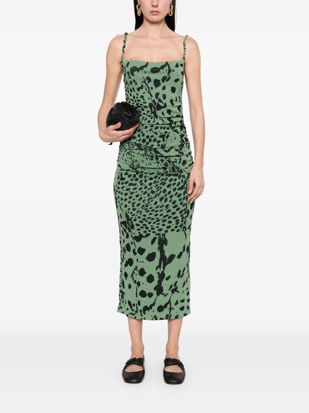 animal-print midi dress  Product Image