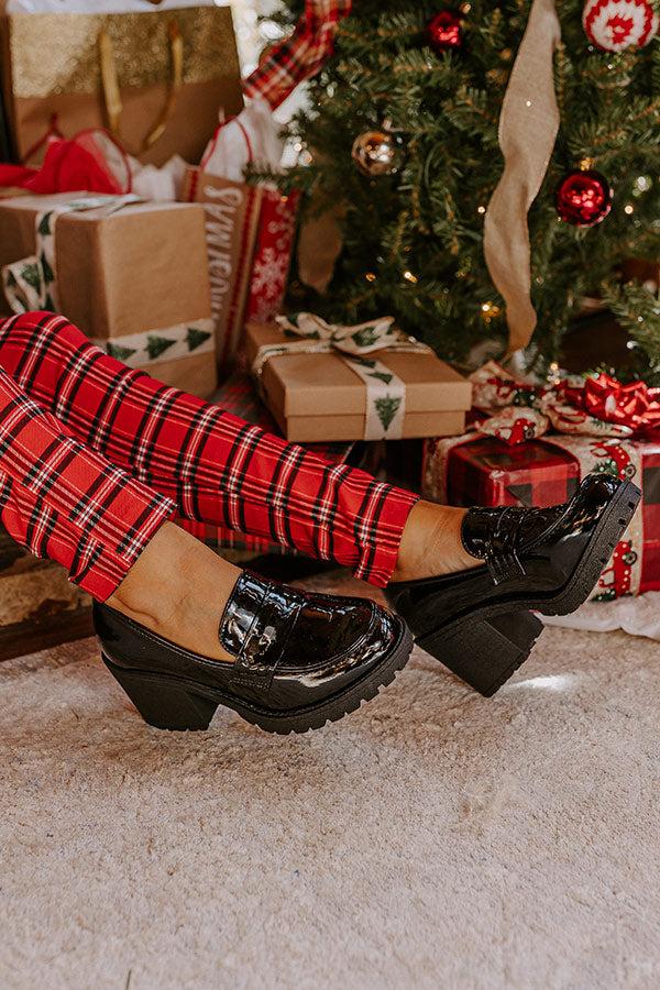 The Amara Patent Heel Loafer In Black Product Image