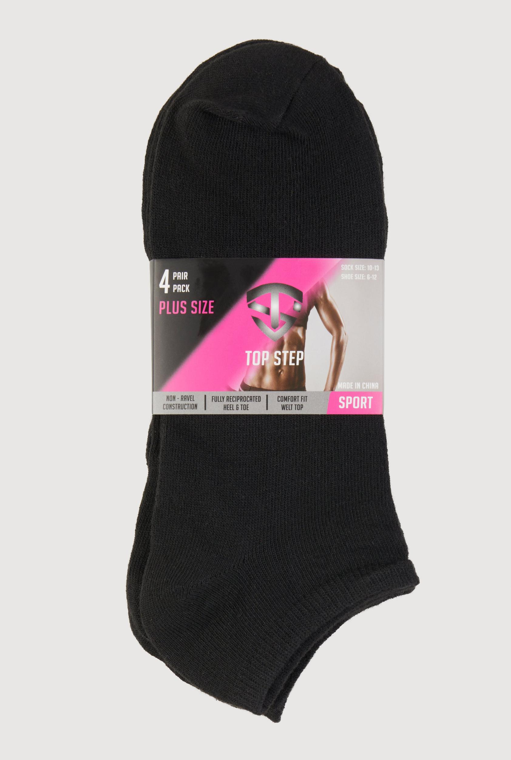 Plus Size Basic Ankle Socks 4 Pack Size 6-12 Female Product Image