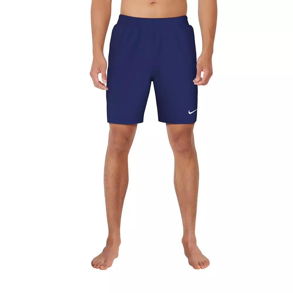 Mens Nike Essential 7 Swim Trunks Black Navy Product Image