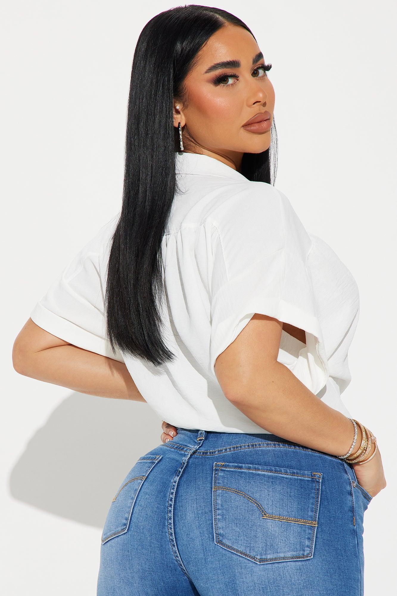 Breezy Day Blouse Top - White Product Image