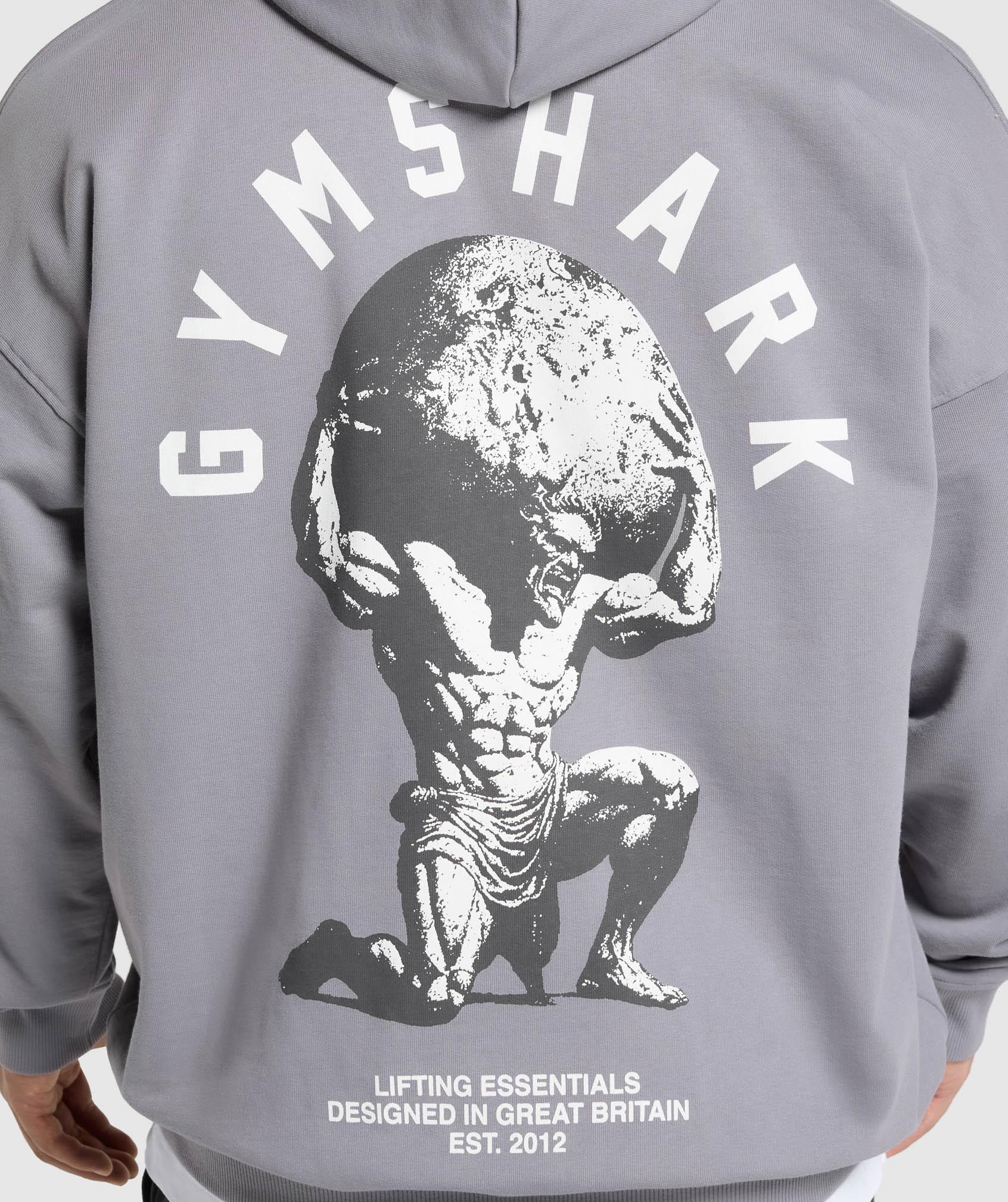 Gymshark Atlas Zip Up Hoodie - Medium Grey Male Product Image